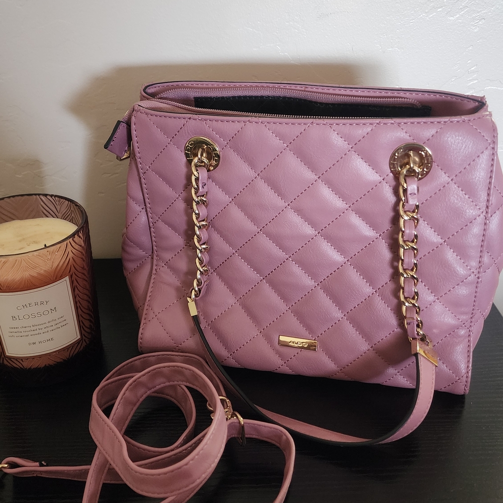 Aldo Pink Quilted Shoulder Bag